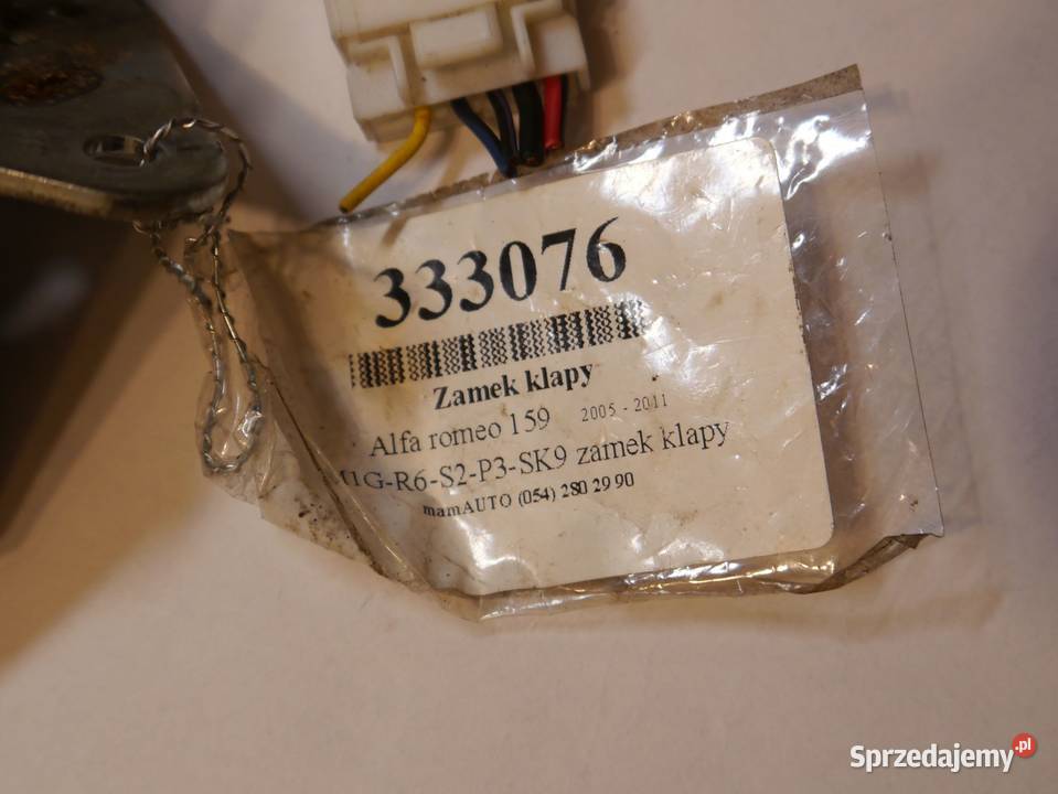Zamek klapy bagażnika Alfa Romeo 159 SW kombi Gdańsk