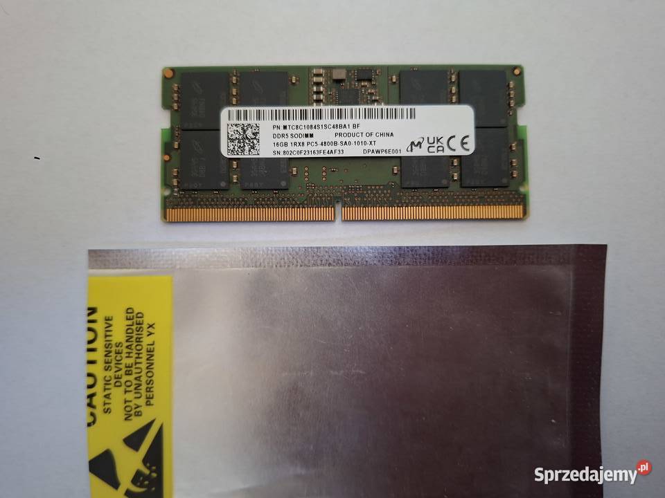 Sprzedam pamięć Micron MTC8C1084S1SC48BA1 pomorskie Rumia