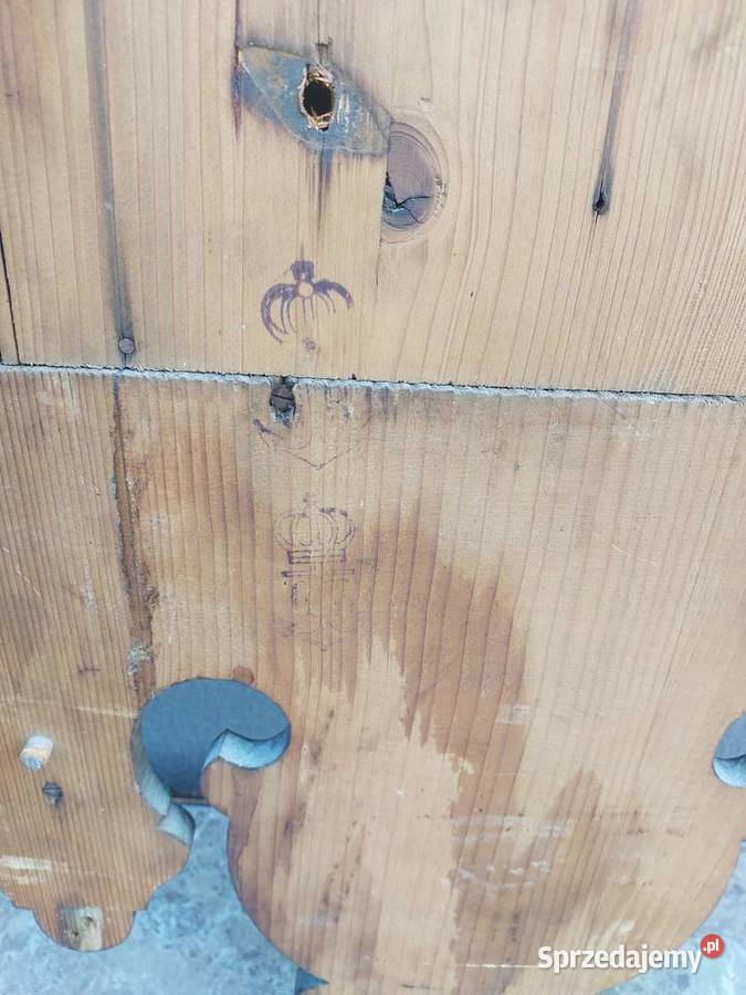 598 Skrzynia skrzynka obudowa starego zegara Tczew