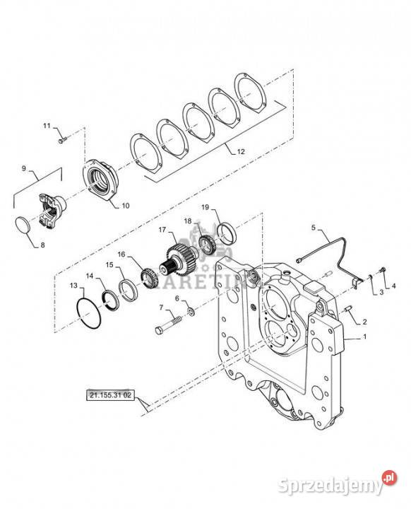 Holland T6090 Koło zębate 84146335 Jastrzębniki