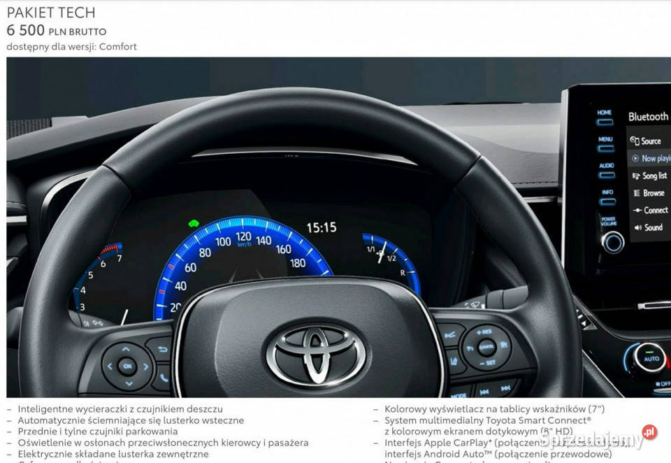 Toyota Corolla Wersja COMFORT z PAKIETEM TECH czujnik parkowania Corolla podlaskie