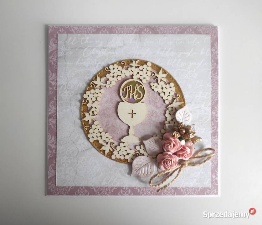 Kartka okolicznościowa ręcznie robiona Komunia Łódź