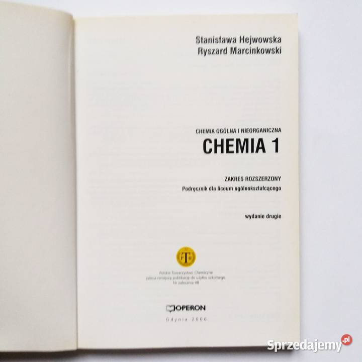 SHejwowska Chemia 1 Zakres Rozszerzony łódzkie Łódź