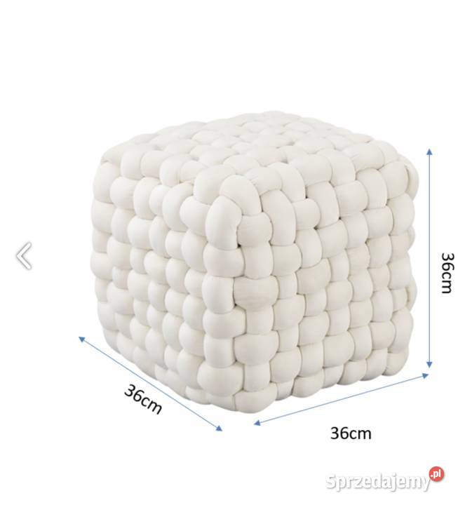 Designerska kwadratowa pufa tapicerowana Faris Tarchały Małe