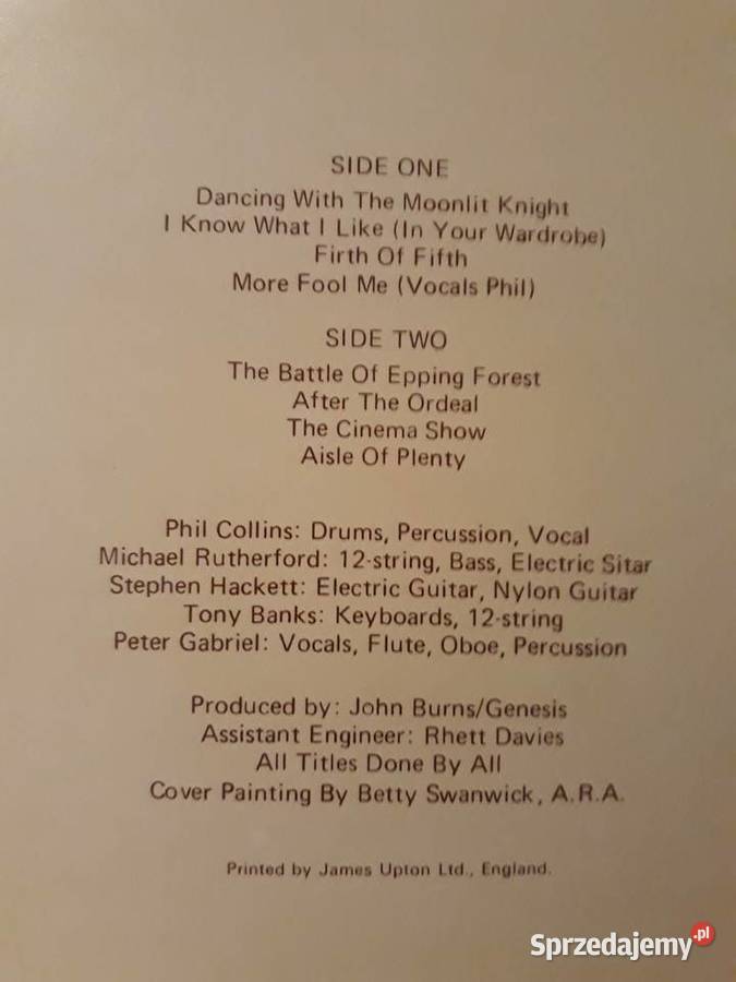 GENESISSelling England By The Pound Orginał 1973 Rzeszów sprzedam