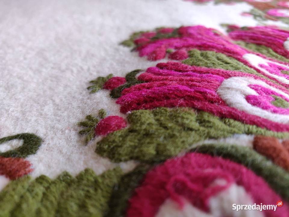 Uroczy kilim makatka obrus ludowy serweta mazowieckie Warszawa
