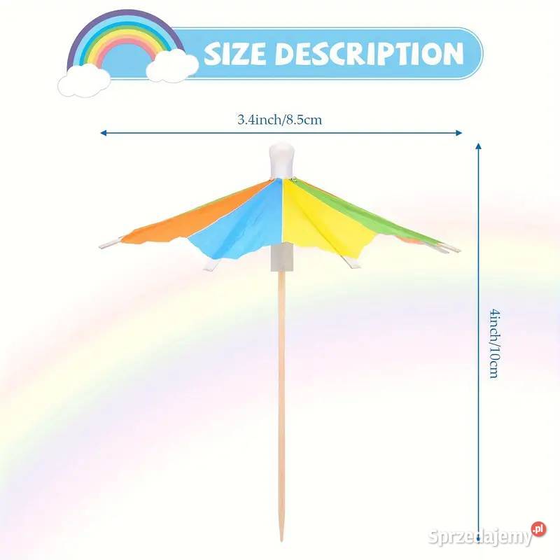 Parasolki Koktajlowe Kolorowe 30 AS Płock