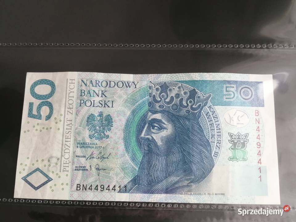Banknot RADAR przesunięcie druku 7777 5555 9999 śląskie Bytom