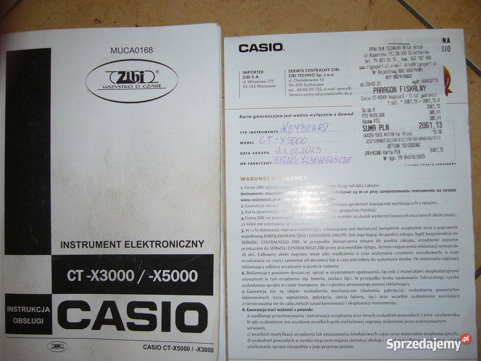 Keyboard Casio CTX5000 na gwarancji Maków Mazowiecki