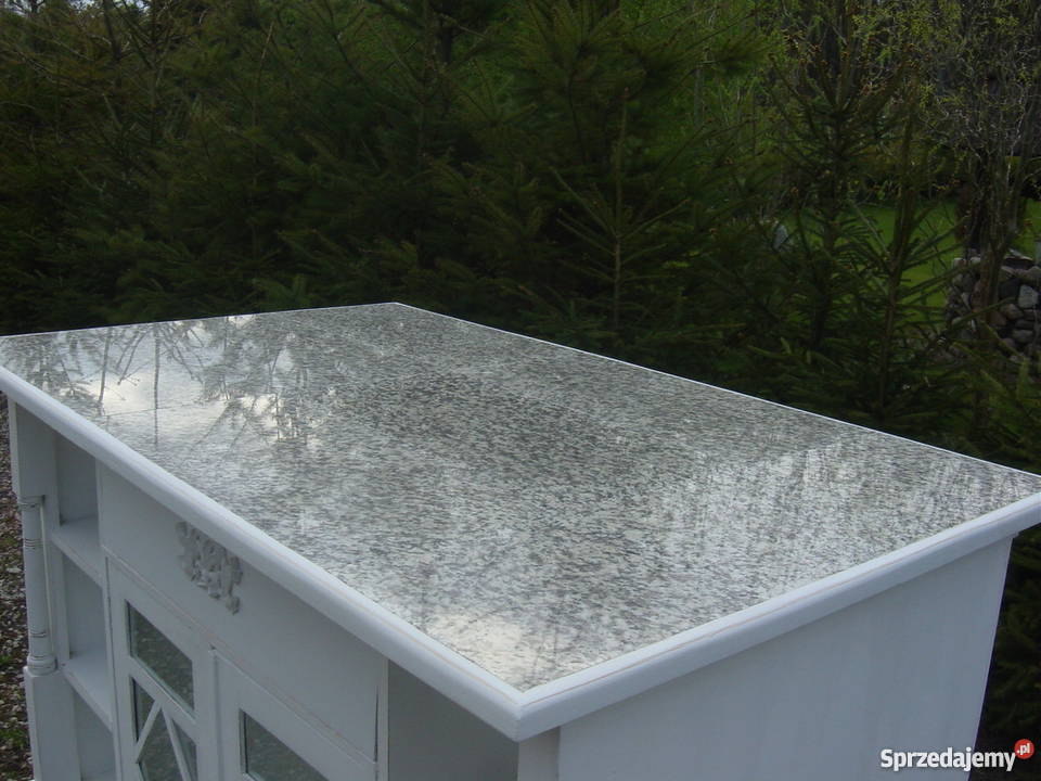 Prowansalska wyspa kuchenna bielona shabby chic 90cm pomorskie Swarożyn