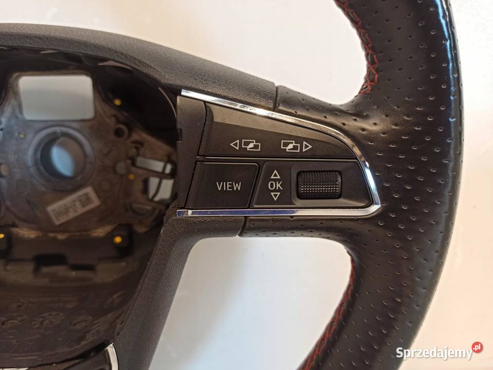 SEAT LEON III FR KIEROWNICA SKÓRA CZERWONA NIĆ