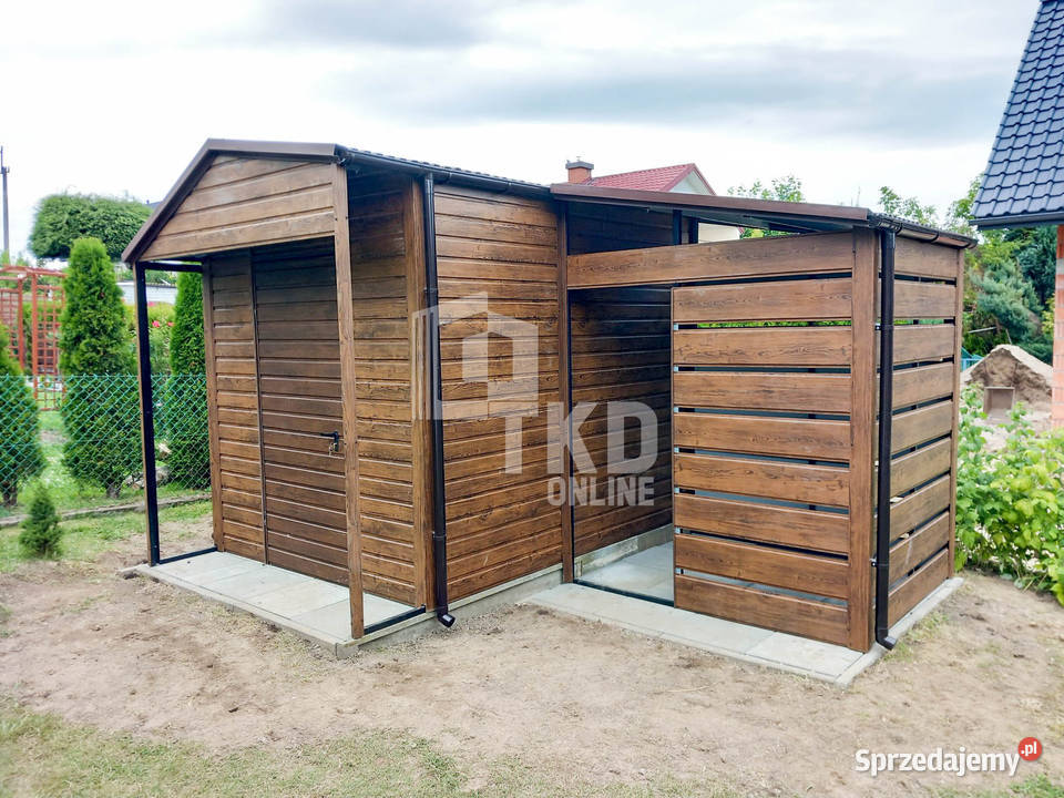 Domek Ogrodowy 2x3 wiata 2x2 drzwi rynny TKD120 blacha Żnin