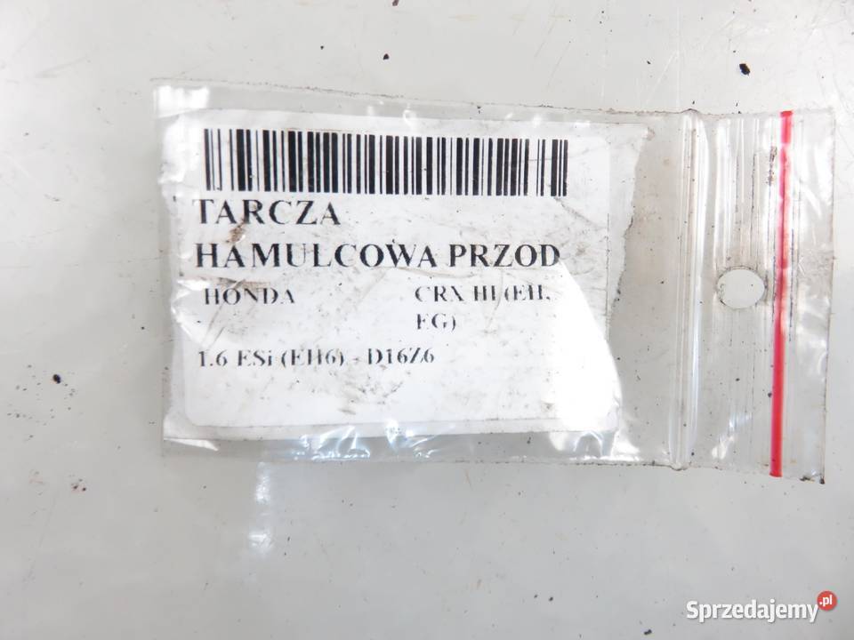 TARCZA HAMULCOWA PRZÓD HONDA CRX III 16 262 małopolskie sprzedam