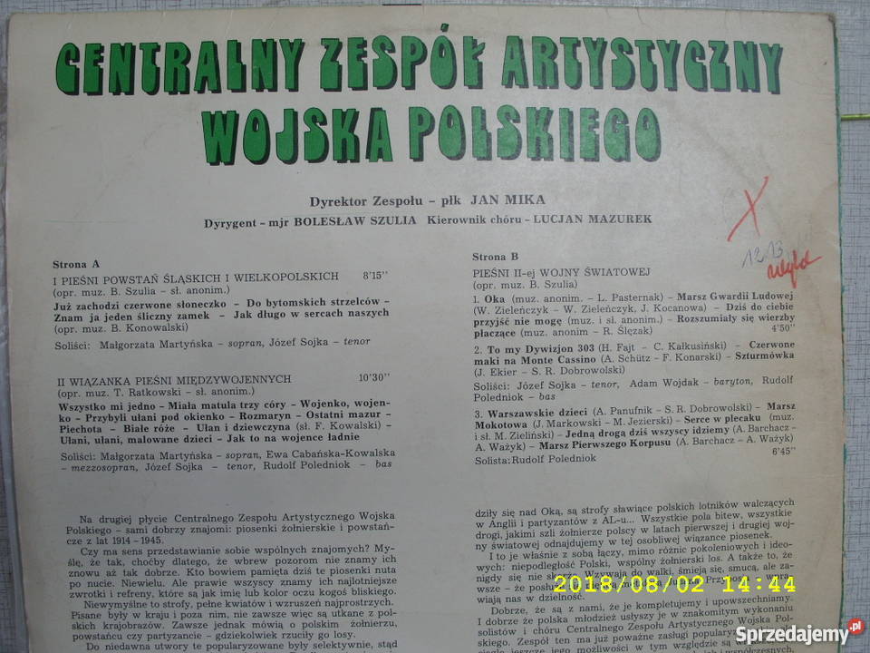LP pop CENTRALNY ZESPOL ART WOJ POL Wołów