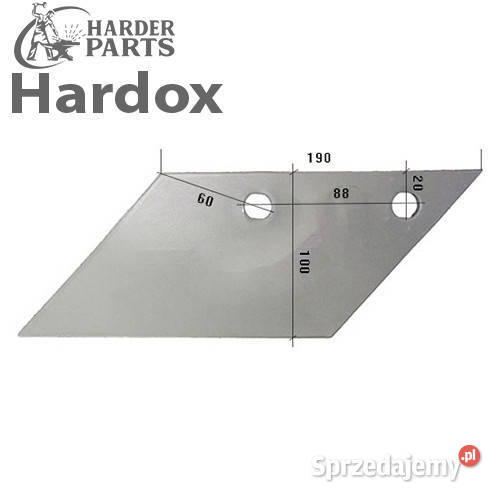 Lemiesz przedpłużka HARDOX 3363721L S190L do Suwałki