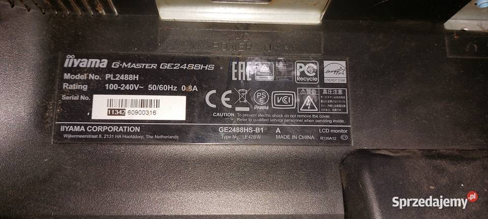 Monitor 24 cale Led Full hd IIyama GMASTER Starachowice sprzedam