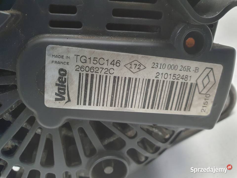 ALTERNATOR Renault Megane III 15 DCI 231000026R