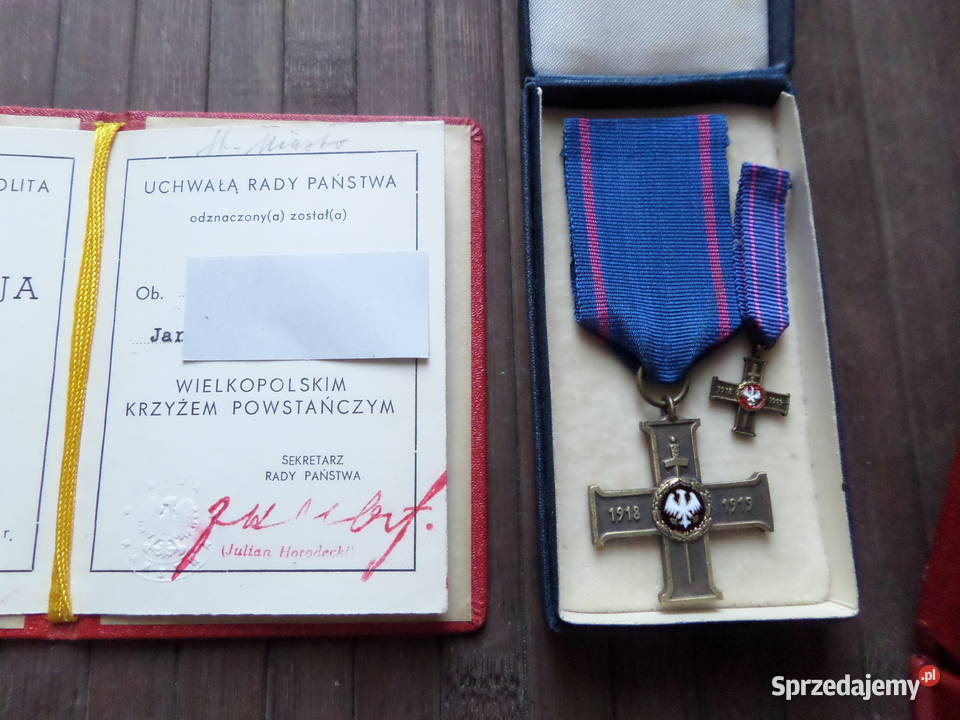 Powstańcu Wielkopolskim zestaw odznaczeń wielkopolskie