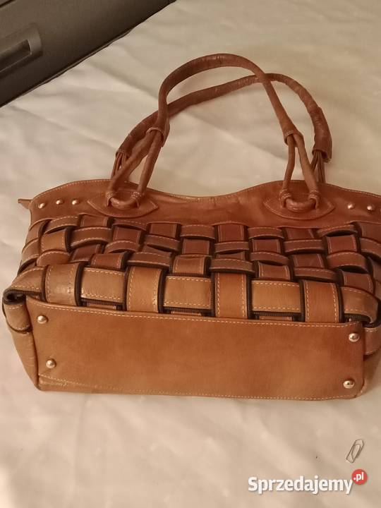 Torba skórzana pomarańczowy Łódź sprzedam