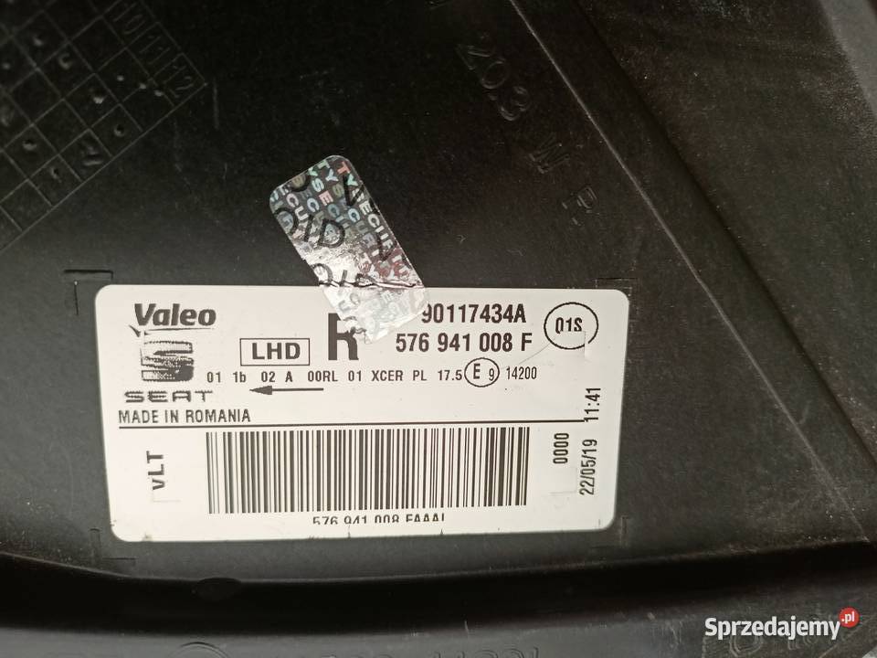 LAMPA SEAT ATECA FULL LED 576941008F PRAWA osobowe lubuskie Sulechów