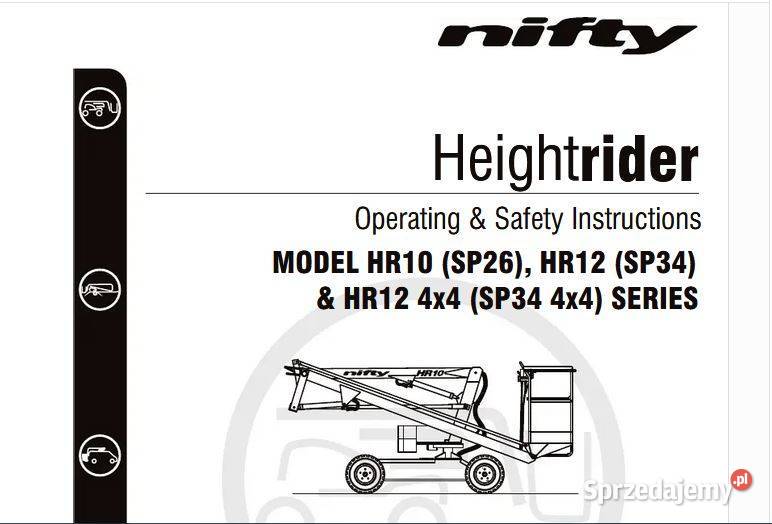Nifty HR12 HR21 HR15N HR17N HR10 instrukcja