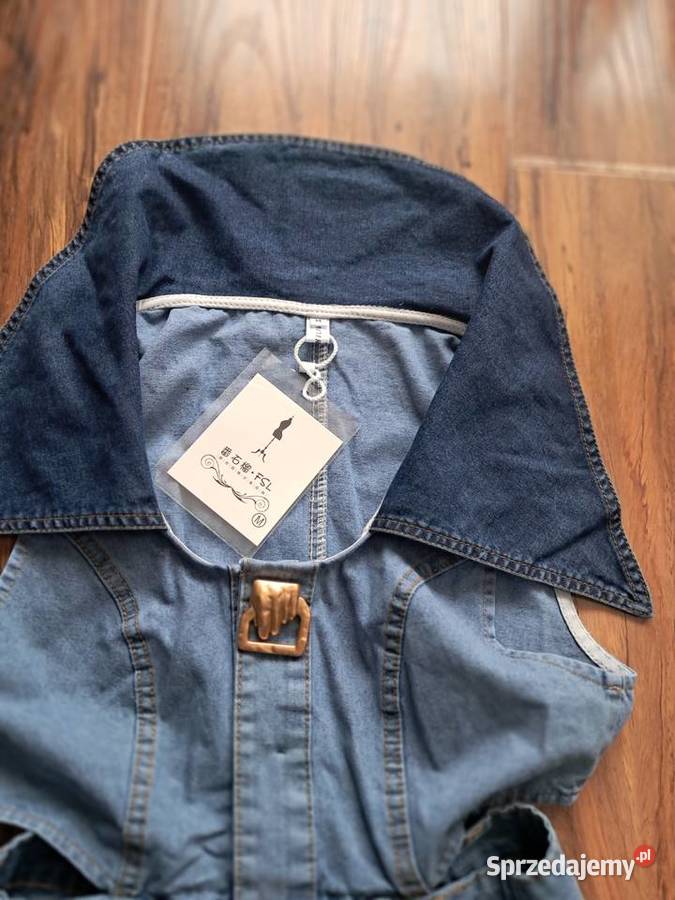 nowa długa zapinana sukienka jensowa rozmiar XS niebieski Sandomierz