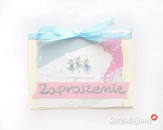 dziewczynka zaproszenie pastelowe zaproszenie Olsztyn sprzedam