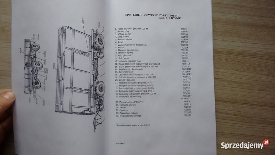 Przyczepa Autosan d 35 s D35 m katalog cześci podkarpackie sprzedam
