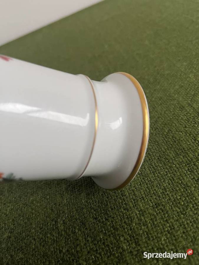 Wazonik AK Kaiser kwiaty złote zdobienia 12 Nowy Sącz