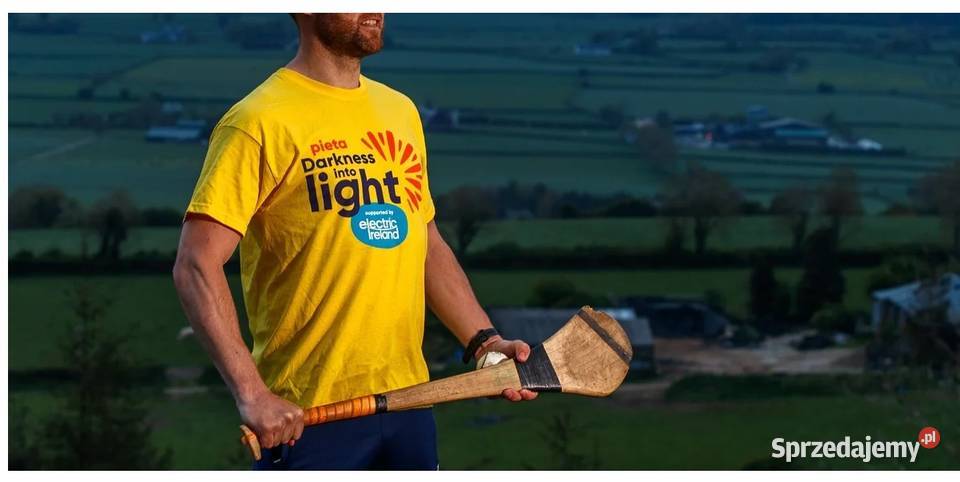 bawełniana koszulka tshirt żółta z napisami r L Zamość