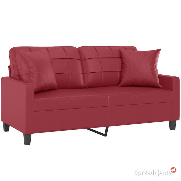 2os sofa z poduszkami winna czerwień 140 Warszawa sprzedam
