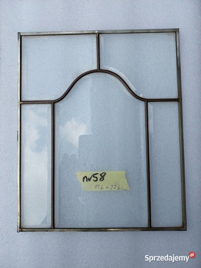 58 Witraż frontu starego zegara szafki szkło Tczew