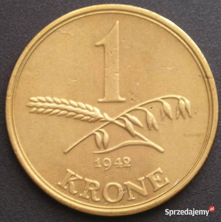 DANIA 1 KORONA 1942 KRÓL CHRISTIAN X łódzkie Łódź sprzedam