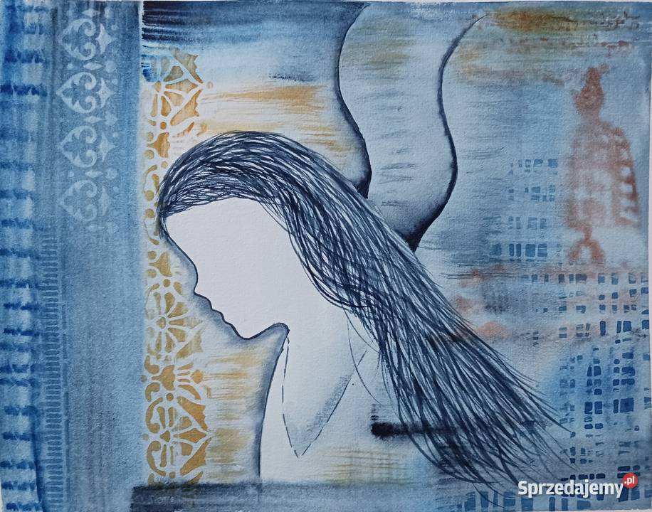 Akwarela Obraz ANIOŁ 24 x 30