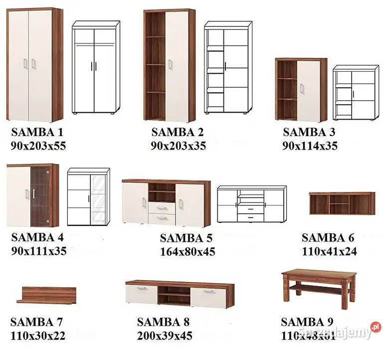 Meble SAMBA JurekMeble komplet śląskie