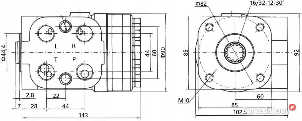 ORBITROL OSPC 160 ON Wałek 320 mm Bizon Ursus Hydraulika Solec Kujawski