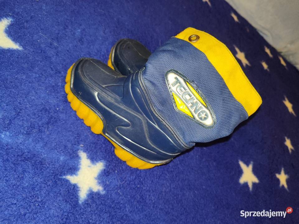 Granatowo żółte śniegowce rozmiar 2425 Kamień Pomorski