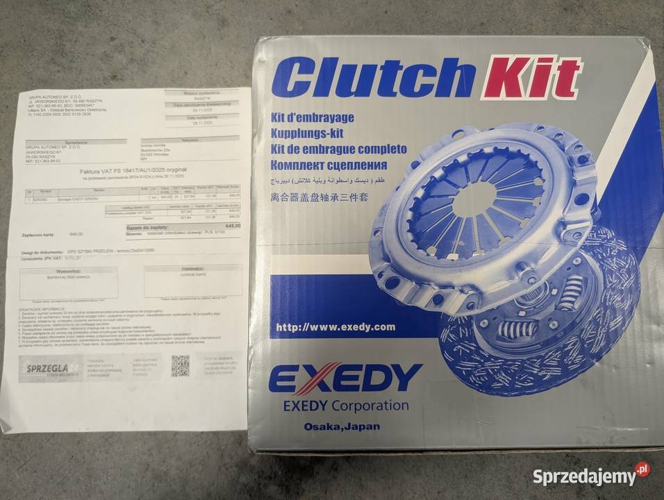 Kompletne sprzęgło Exedy 2082 Suzuki Swift dolnośląskie Wrocław