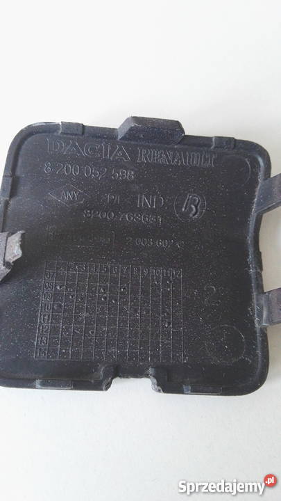 Dacia Sandero 0812 Zaślepka Haka Przód Części samochodowe Międzychód