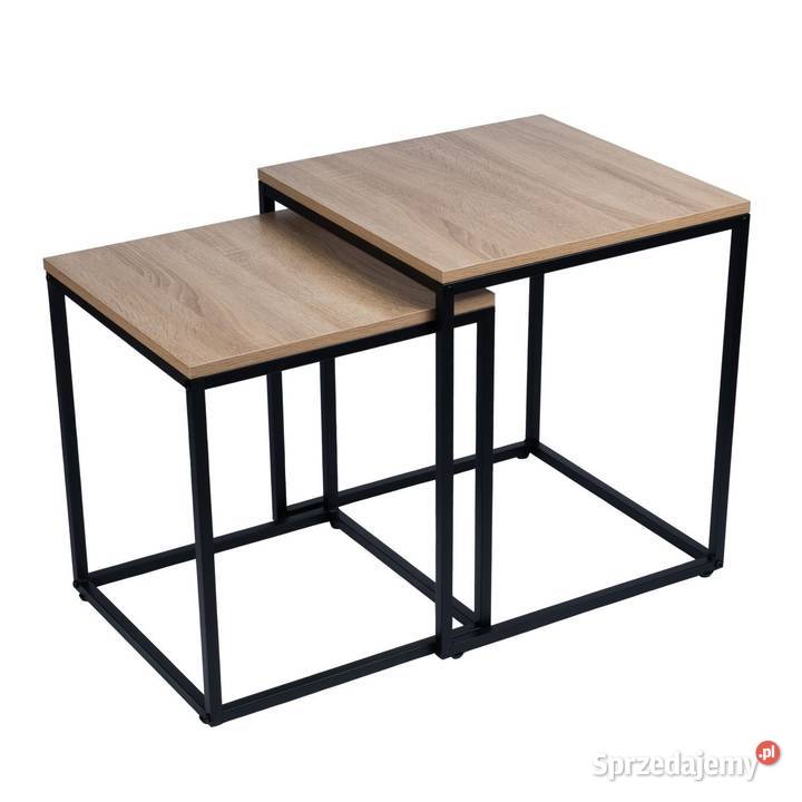 Nowoczesne stoliki kawowe kwadratowe zestaw 2w1 wielkopolskie Poznań