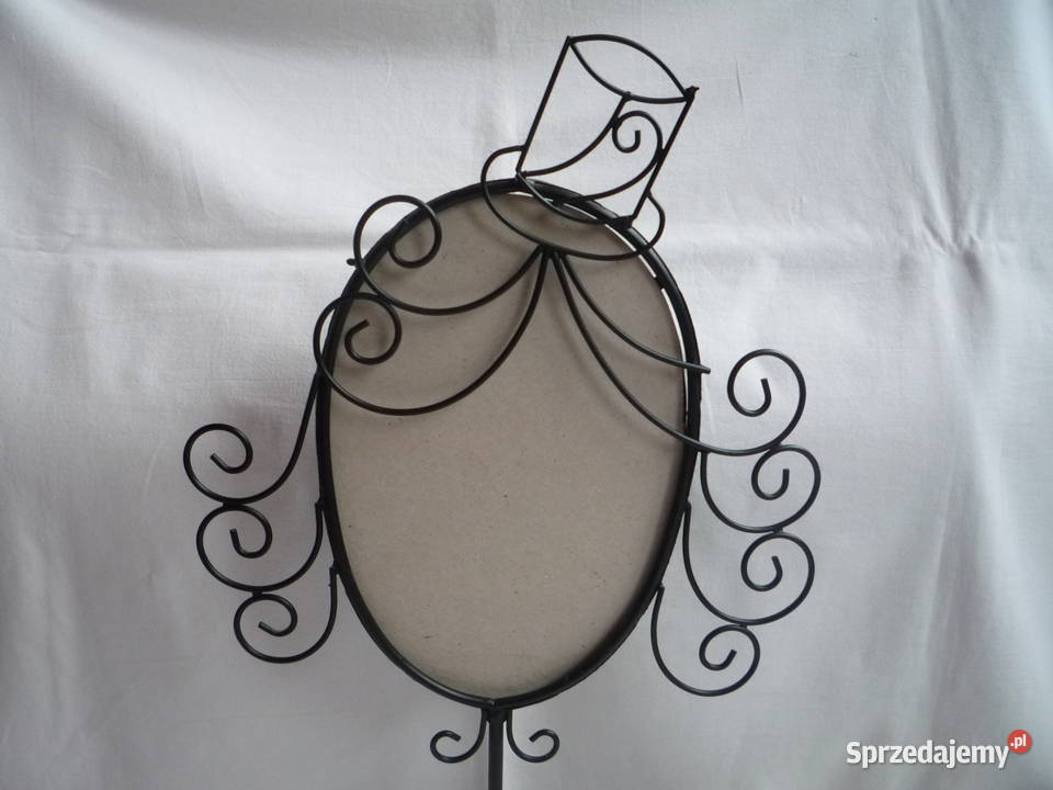 Czarna Ramka na lustro Ciekawy Stojak na nóżce czarny zachodniopomorskie Szczecin