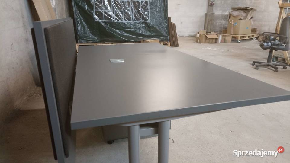Biurko 160x80 szare regulowana wysokość Nowy Krosno