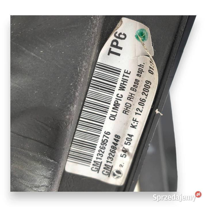 LUSTERKO PRAWE Opel Insignia A 20082017 5 pin Chełm