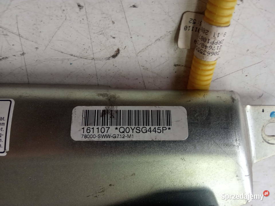 honda civic VIII poduszka fotela Poduszki powietrzne pomorskie Kobylnica