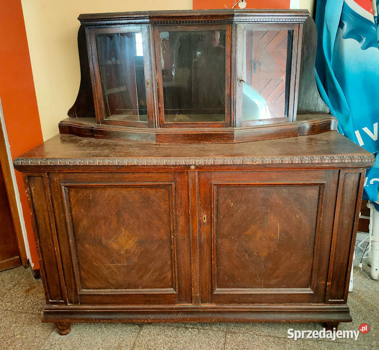 Stary zabytkowy kredens 816 Meble Meble wielkopolskie Rydzyna