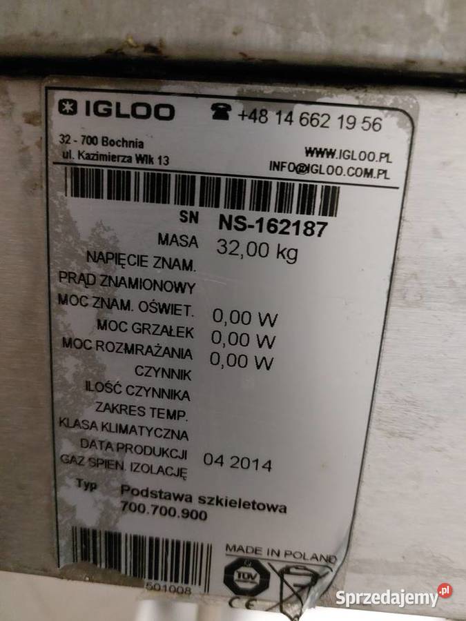 Stoły robocze nierdzewne Igloo Limanowa