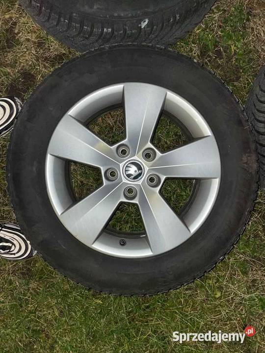 Koła alu 5x112 r16 Skoda opony całoroczne Ostrołęka