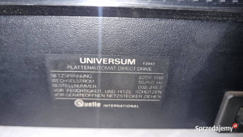 Gramofon Universum Studio Automatik System 6000 Warta sprzedam