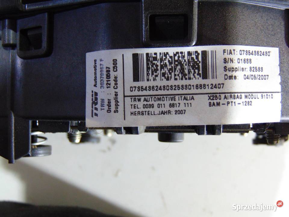PODUSZKA AIRBAG KIEROWCY FIAT DUCATO 0614 sprzedam