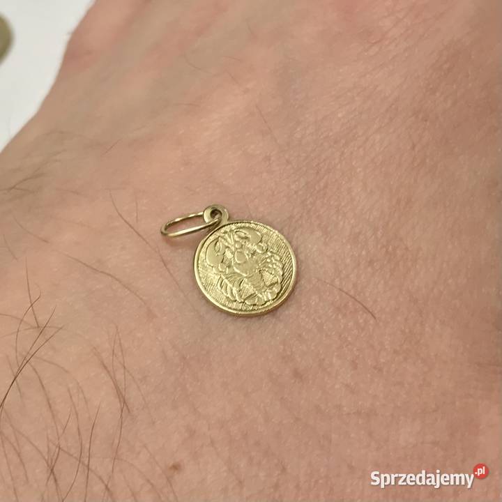 Złoty WISIOREK zawieszka 585 14K znak ZODIAKU Wisiorki mazowieckie